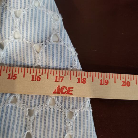 Banana Republic Eyelet Striped Button Tie Waist Convertible Sundress Size 6 - Picture 13 of 14